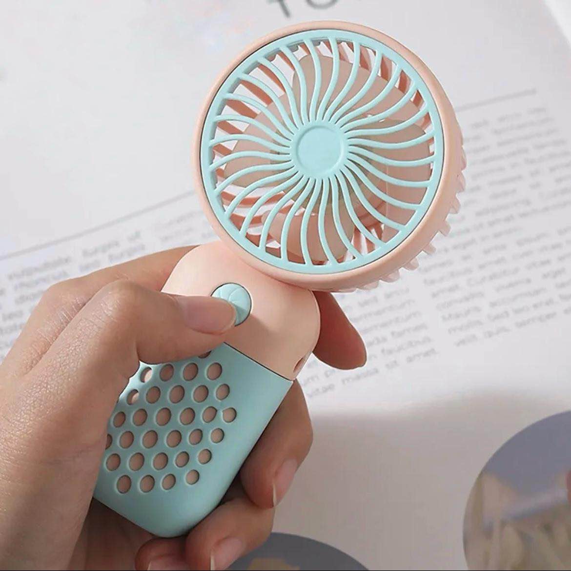 Picture of Z8 Handheld fan mini USB rechargeable small fan Portable outdoor student small electric fan