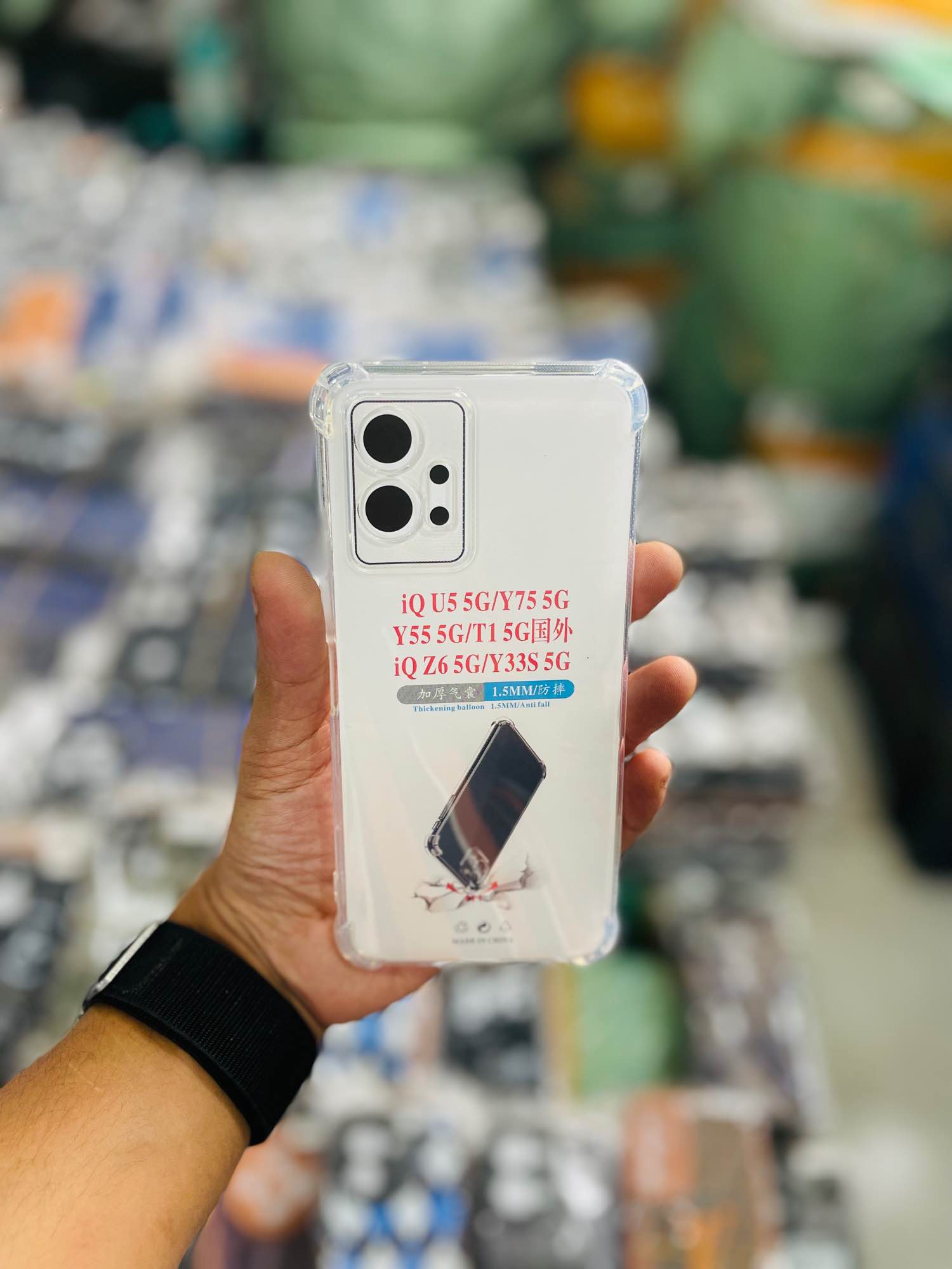 Picture of For iQ U5 5G/Y75 5G /Y55 5G/T1 5G /P iQ Z6 5G/Y33S 5G Soft Transparent Shockproof Tpu Back Case/Cover Water Colour, With Camera Bumper protection in Premium Quality