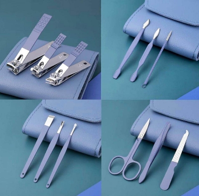 Picture of Nail Clippers Manicure Set,Professional Nail Clippers Kit,Professional Nail Clippers Kit,16 pcs Stainless Steel Nail Care Tools Grooming Kit with Luxurious Travel Leather Case, for Men Women