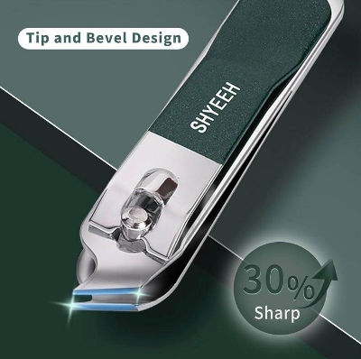 Picture of Manicure Set, Nail Clippers Set, High-carbon Steel Nail Care Kit, 4in1 Portable Manicure and Pedicure Kit, Travel Mini Nail Kit with Leather Bag, Nail Grooming Kit for Men Women