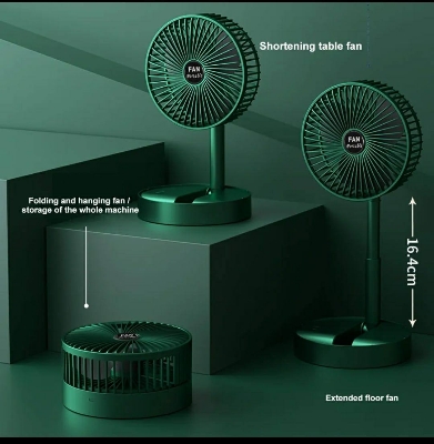 Picture of Telescopic Folding Desk Fan Portable Usb Standing Stand Fan Rechargeable Rechargeable Stand Fan For Office And Home Desk Fan