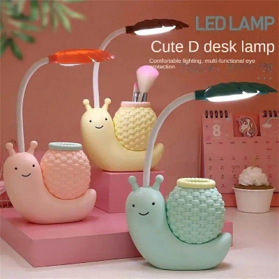 Picture of Kids Cute Snail LED Desk Light Study Night Table Lamp with USB Charging Cable-Best Rate