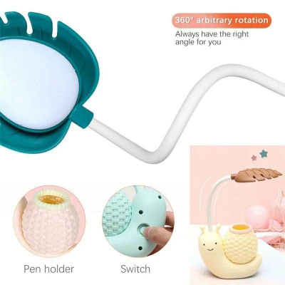 Picture of Kids Cute Snail LED Desk Light Study Night Table Lamp with USB Charging Cable-Best Rate