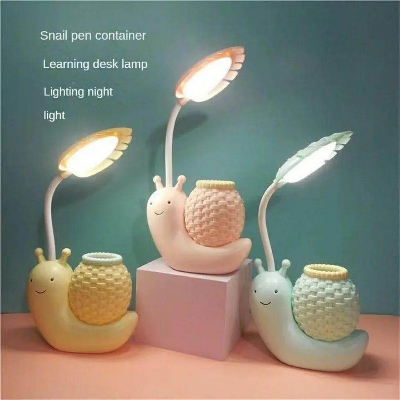 Picture of Kids Cute Snail LED Desk Light Study Night Table Lamp with USB Charging Cable-Best Rate
