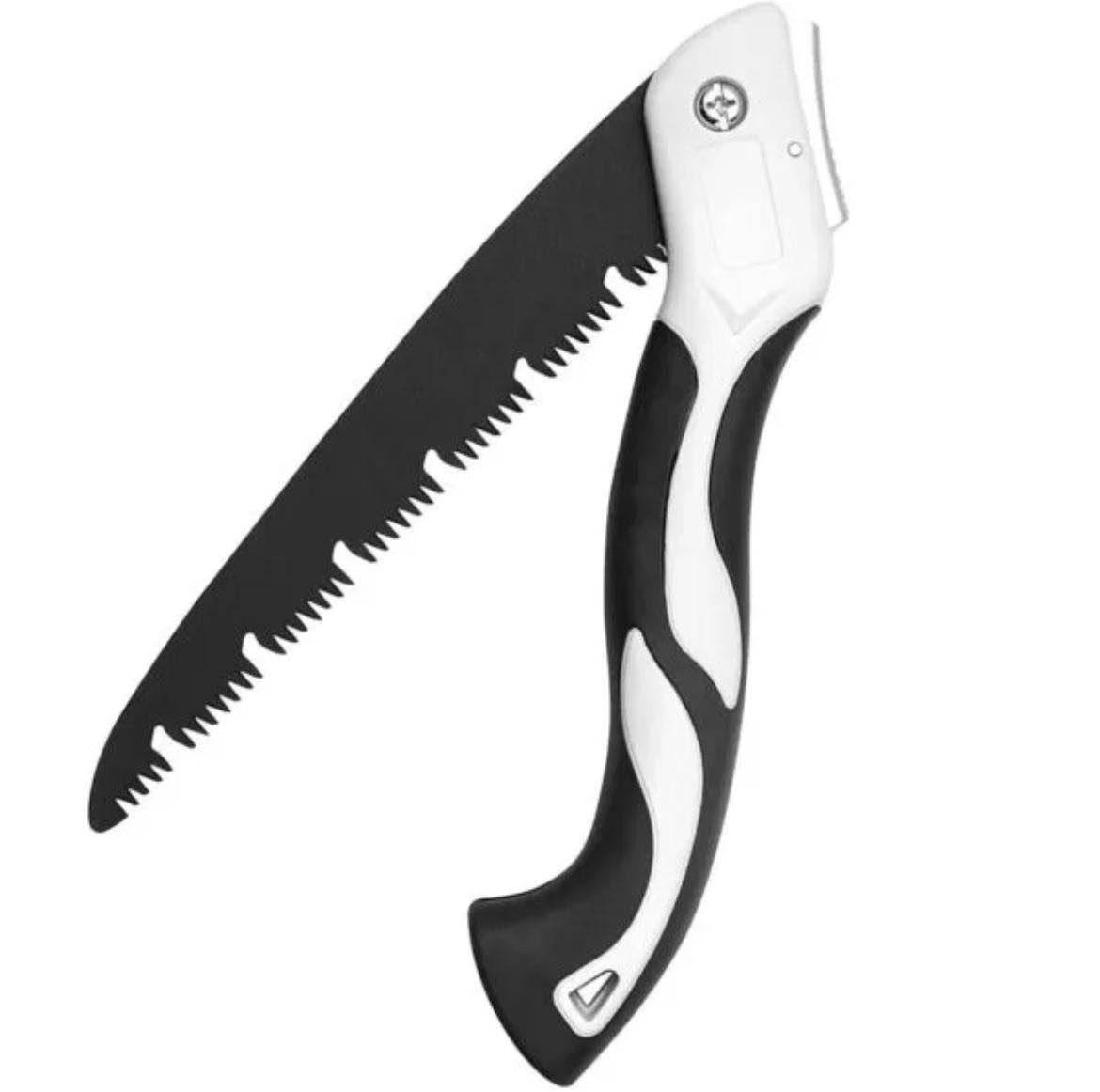 Picture of Folding Handsaw, Fast Folding Saw, SK5 Hacksaw Blade, Premium Pruning Saw with Safety Lock Comfort Soft Grip for Camping, Gardening, Hunting, Woodworking, Tree Trimming, PVC