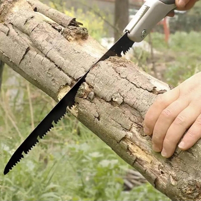 Picture of Folding Handsaw, Fast Folding Saw, SK5 Hacksaw Blade, Premium Pruning Saw with Safety Lock Comfort Soft Grip for Camping, Gardening, Hunting, Woodworking, Tree Trimming, PVC