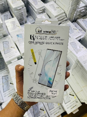 Picture of For Redmi 10pro ONE MINUTE QUICK PASTE Full Screen 3D UV Curved Tempered Glass