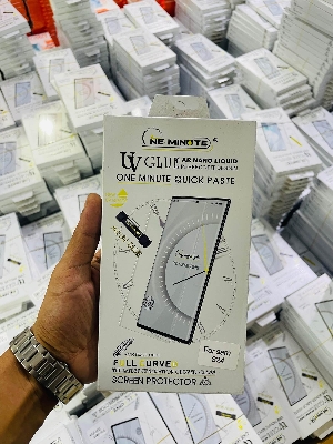 Picture of For Samsung S24 ONE MINUTE QUICK PASTE Full Screen 3D UV Curved Tempered Glass