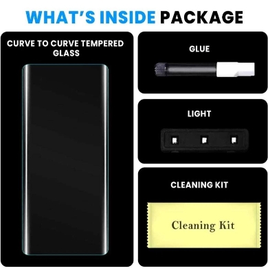 Picture of For Samsung S24 ONE MINUTE QUICK PASTE Full Screen 3D UV Curved Tempered Glass