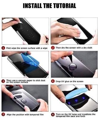 Picture of For Vivo F27Pro+ ONE MINUTE QUICK PASTE Full Screen 3D UV Curved Tempered Glass