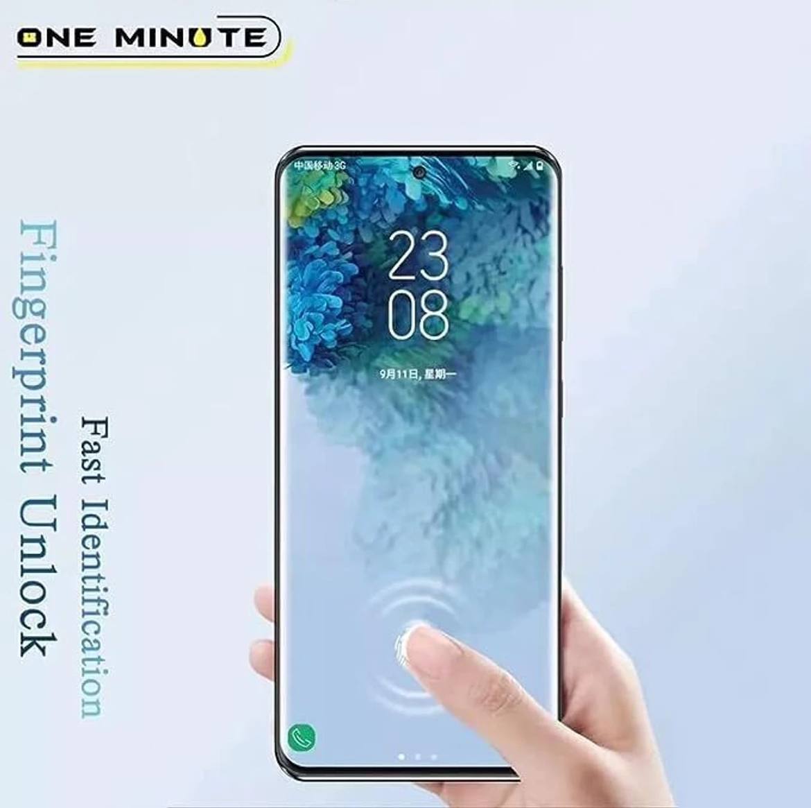 Picture of For Samsung S24+ ONE MINUTE QUICK PASTE Full Screen 3D UV Curved Tempered Glass