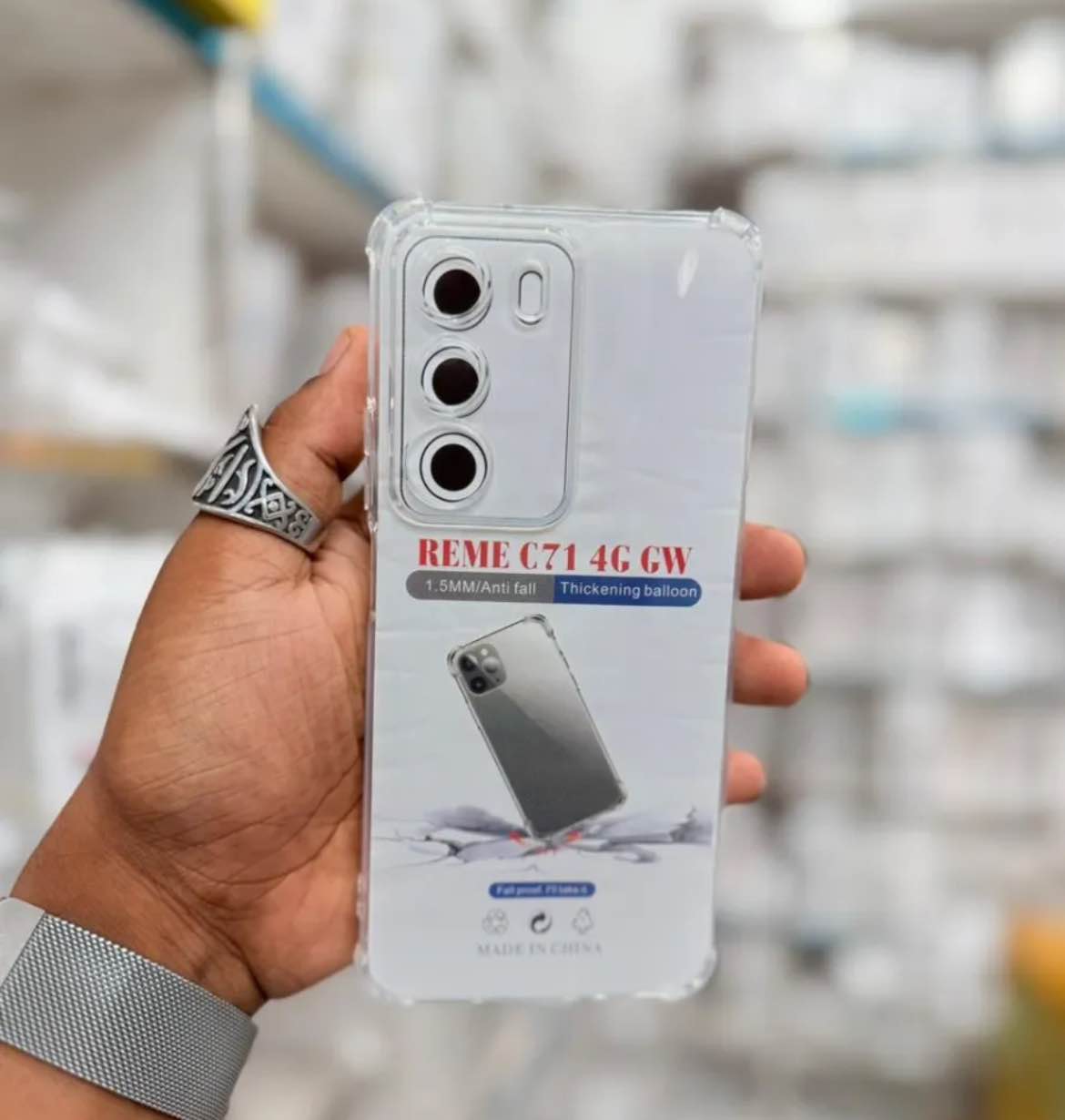 Picture of For Realme C71 4G Global  Silicone Airbag cover Shockproof Transparent Protective Clear Back Cover TPU Case