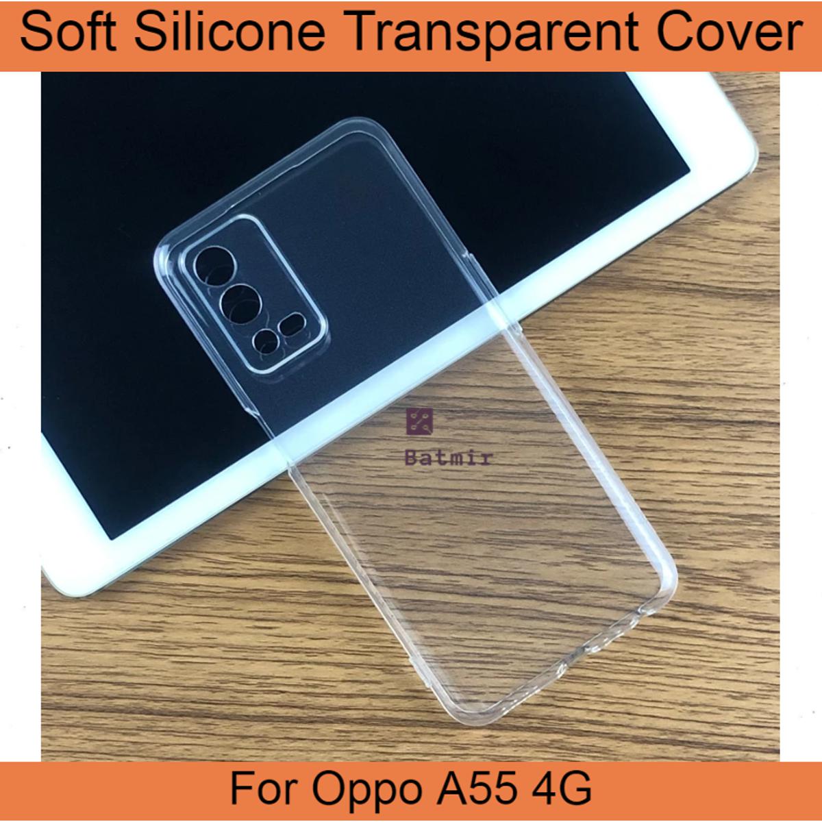 Picture of For Oppo A55 4G Back Cover Soft Flexible Transparent Silicone Case