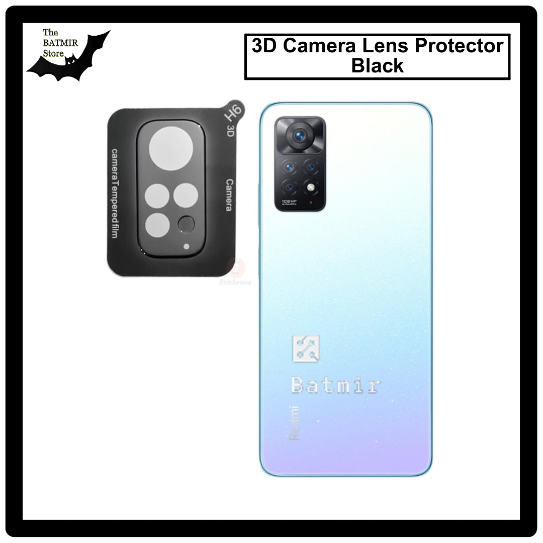 Picture of For Xiaomi Redmi Note 11 4G/ Note 11 4G 2022/ Note 11s 3D Curved Camera Lens Protector Lens Shield Latest Generation Curvy Border Glass Membrane HD Tempered Glass Camera Full Lens Protector for Mobile