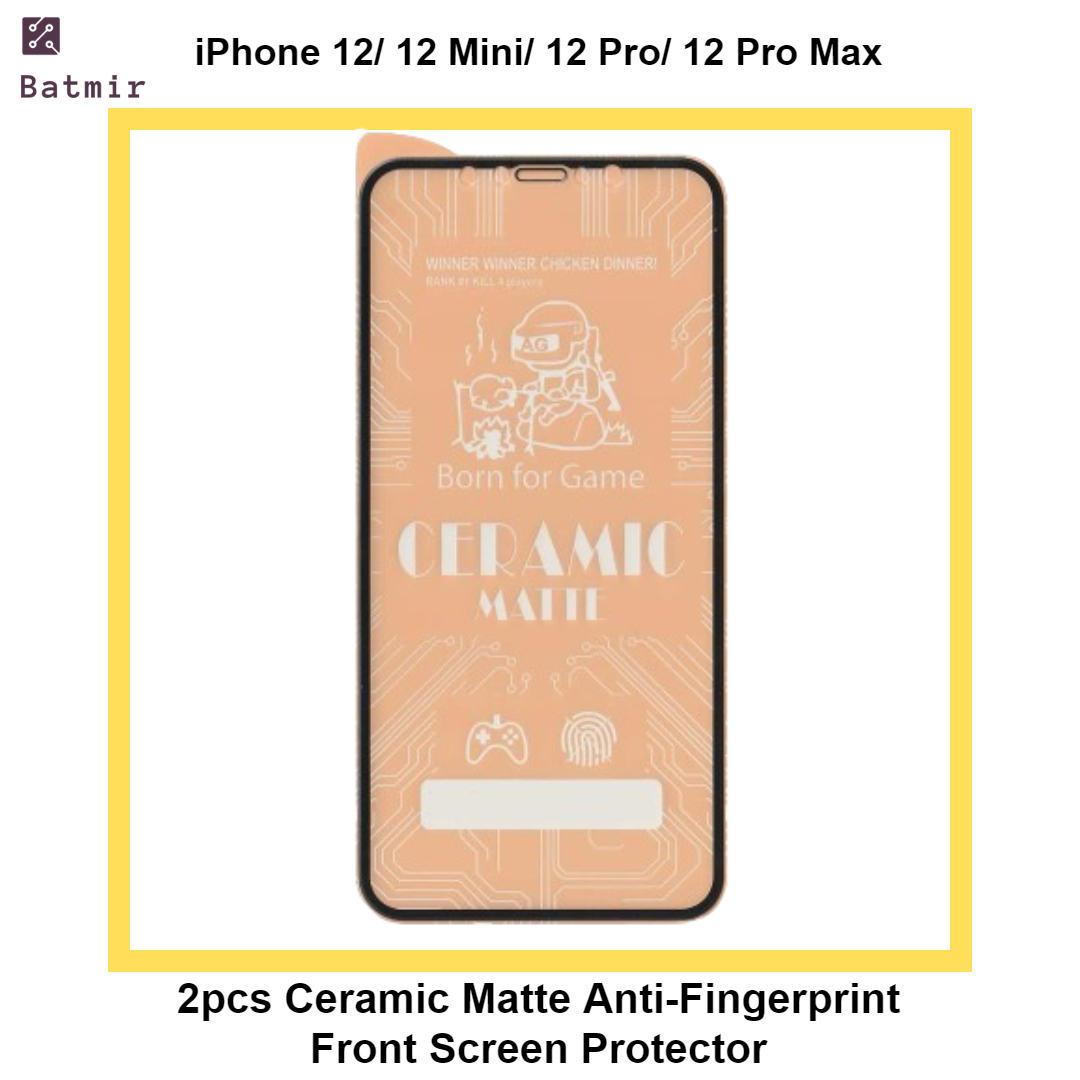 Picture of For Apple iPhone 12/ iPhone 12 Mini/ iPhone 12 Pro/ iPhone 12 Pro Max 2pcs Ceramic Matte Anti-Fingerprint Front Screen Protector (Not Glass)