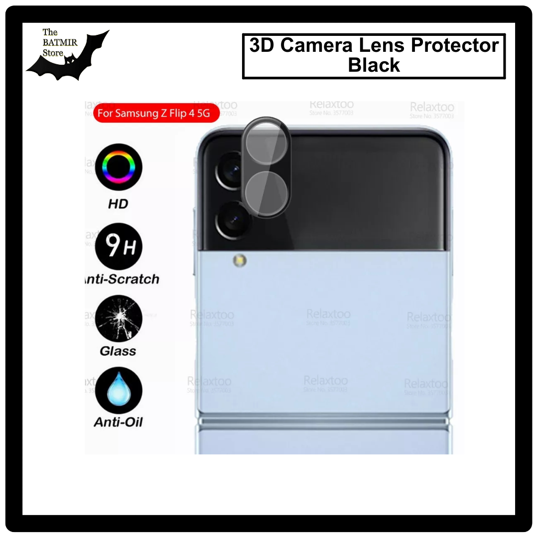 Picture of For Samsung Galaxy Z Flip 4 3D Curved Camera Lens Protector Lens Shield Latest Generation Curvy Border Glass Membrane HD Tempered Glass Camera Full Lens Protector for Mobile