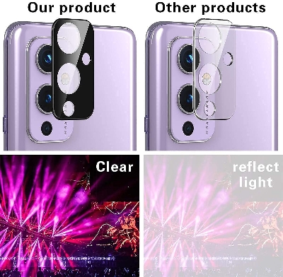 Picture of For Samsung Galaxy M13 3D Curved Camera Lens Protector Lens Shield Latest Generation Curvy Border Glass Membrane HD Tempered Glass Camera Full Lens Protector for Mobile