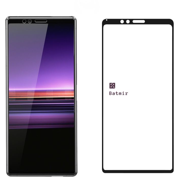 Picture of For Sony Xperia 1 Front Screen Protector 9D Tempered Full Screen Coverage Glass Protector Black
