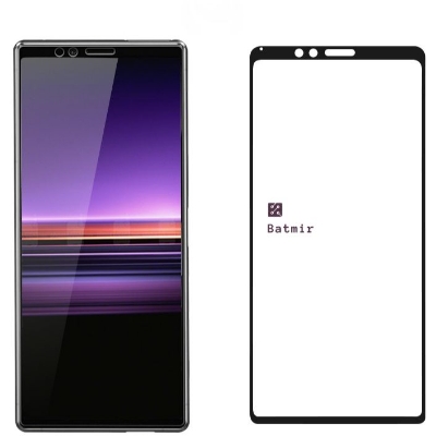 Picture of For Sony Xperia 1 Front Screen Protector 9D Tempered Full Screen Coverage Glass Protector Black