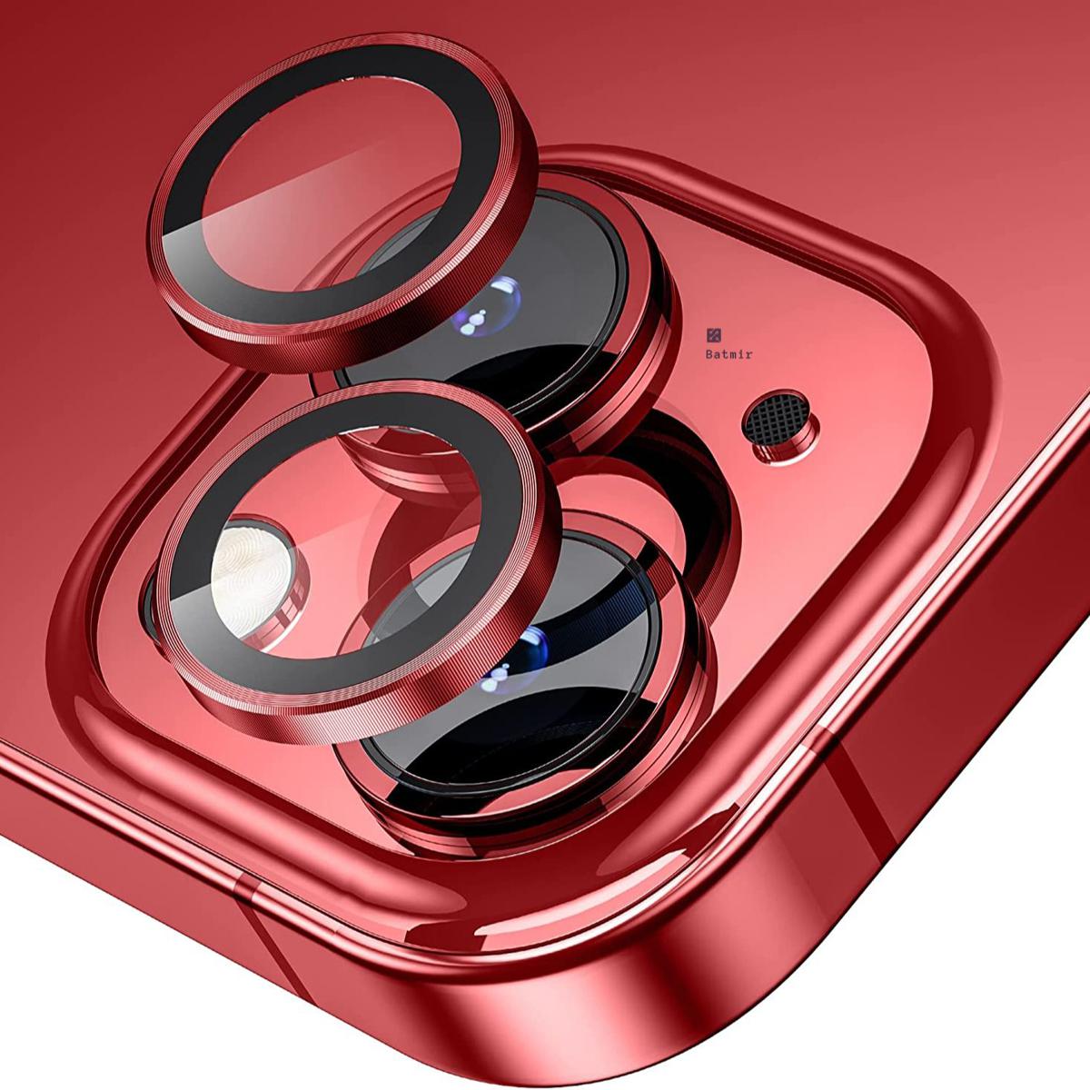 Picture of For Apple iPhone 14 Plus Camera Protector WSKEN Metal Ring Tempered Glass Camera Lens Protector