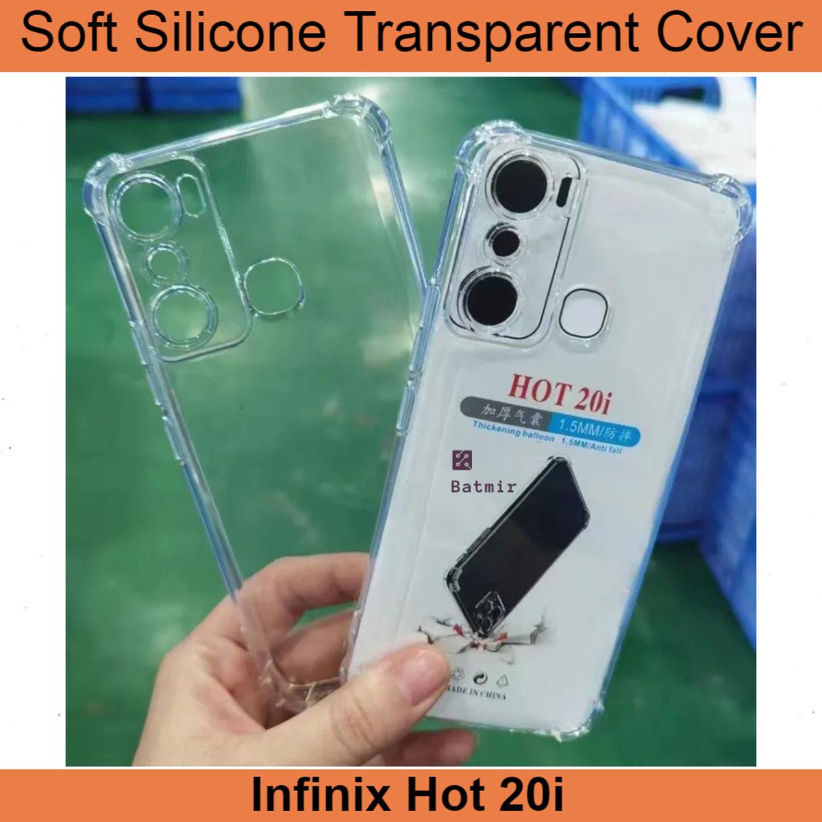 Picture of For Infinix Hot 20i Back Cover Soft Flexible Airbag Transparent Silicone Case