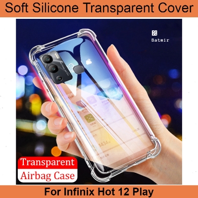 Picture of For Infinix Hot 12 Play Back Cover Soft Flexible Airbag Transparent Silicone Case