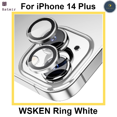 Picture of For Apple iPhone 14 Plus White WSKEN Ring Alloy Ultra Thin Camera Lens Protector