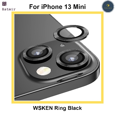 Picture of For Apple iPhone 13 Mini Black WSKEN Ring Alloy Ultra Thin Camera Lens Protector