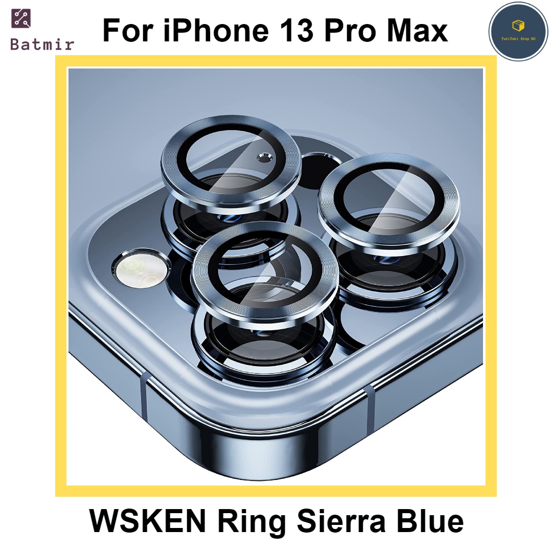 Picture of For Apple iPhone 13 Pro Max Sierra Blue WSKEN Ring Alloy Ultra Thin Camera Lens Protector