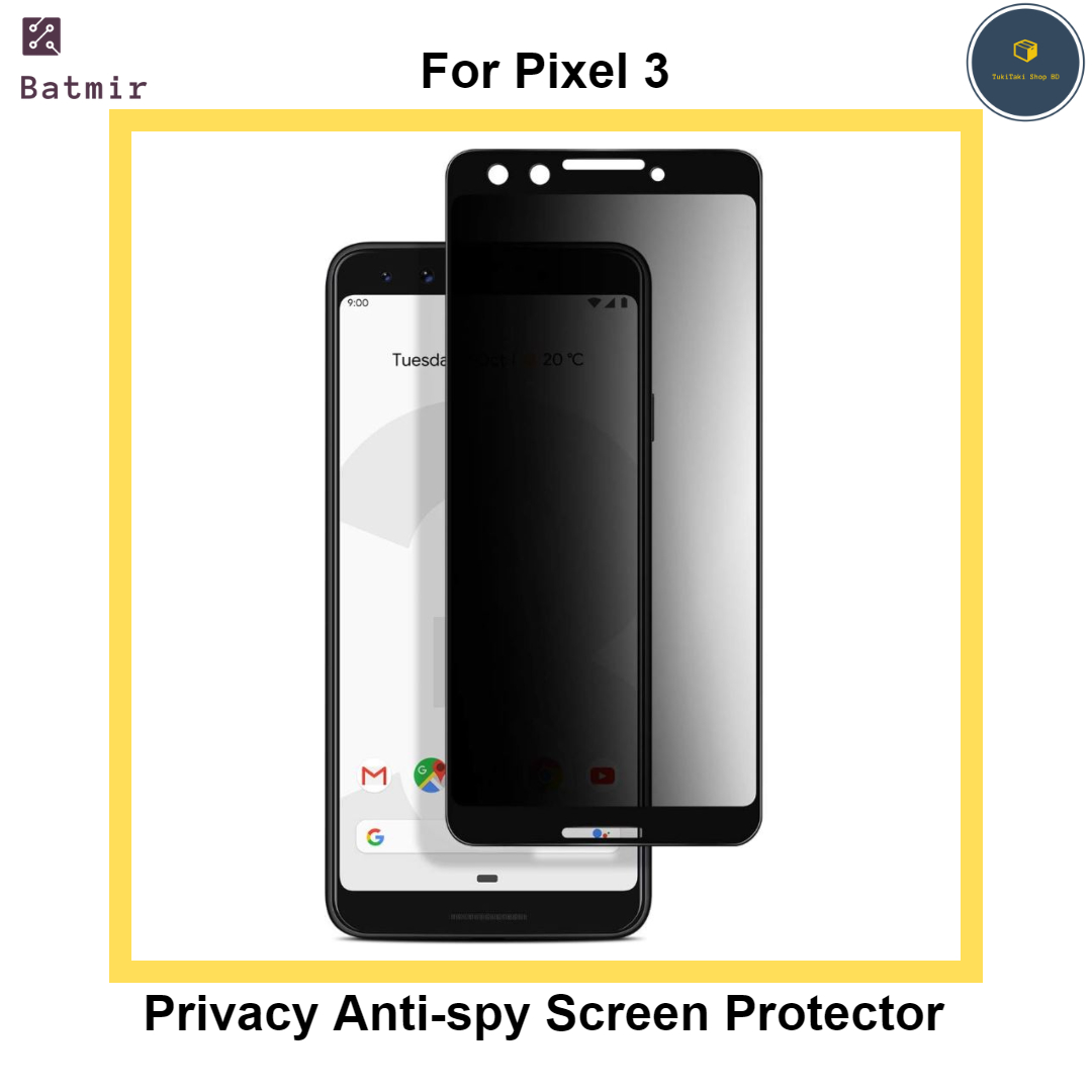 Picture of For Google Pixel 3 Privacy Anti Spy Front Screen Protector 2.5D 9H Hardness Glass Protector