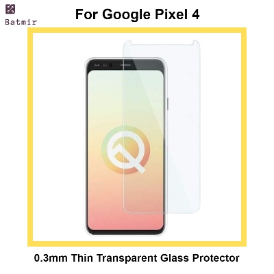 Picture of For Google Pixel 4 Front Screen Protector | 0.3mm Thin Borderless Transparent Tempered Glass Screen Protector