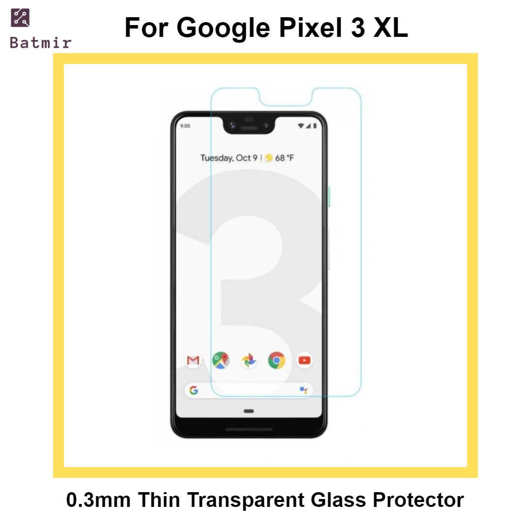 Picture of For Google Pixel 3 XL Front Screen Protector | 0.3mm Thin Borderless Transparent Tempered Glass Screen Protector