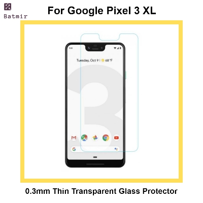 Picture of For Google Pixel 3 XL Front Screen Protector | 0.3mm Thin Borderless Transparent Tempered Glass Screen Protector
