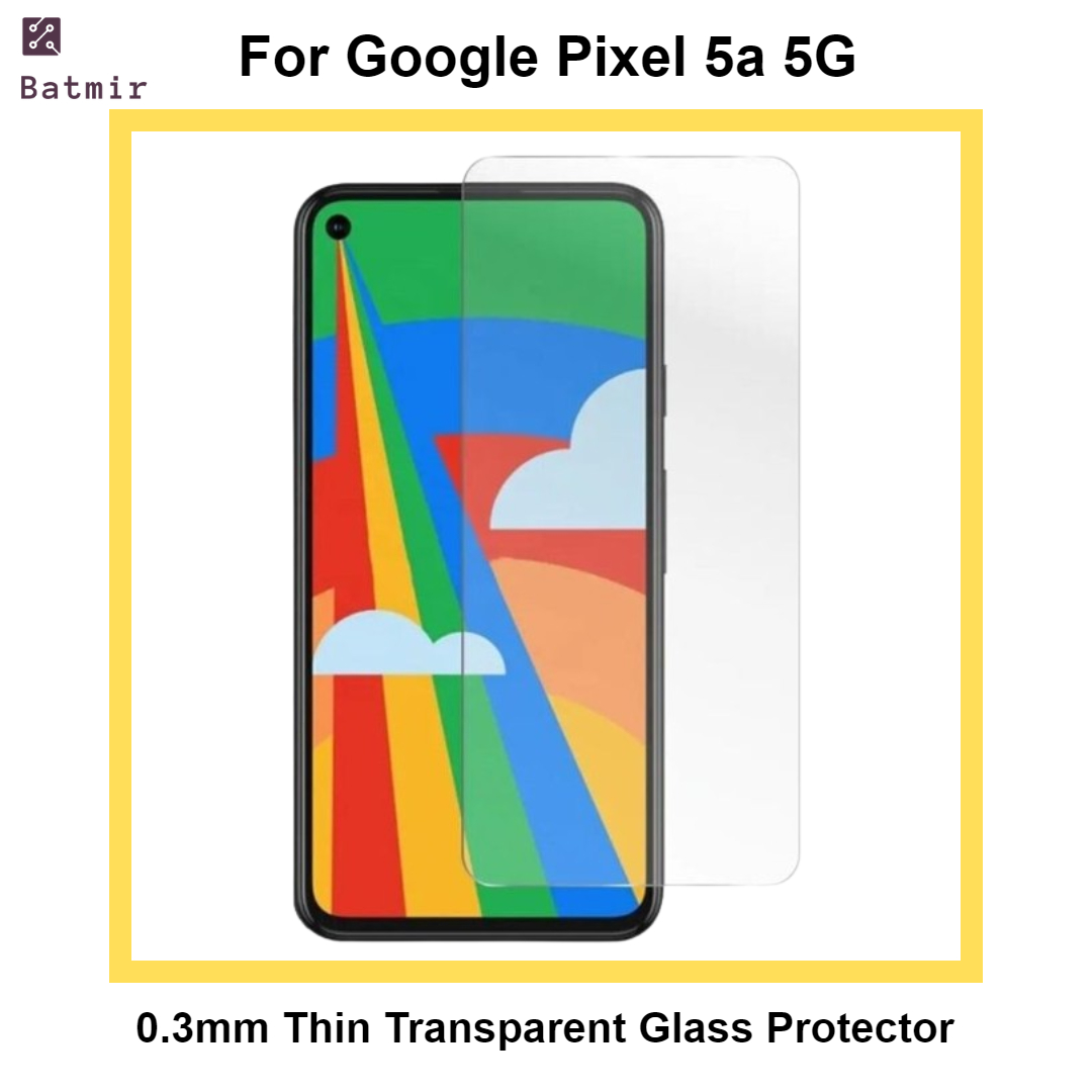Picture of For Google Pixel 5a 5G Front Screen Protector | 0.3mm Thin Borderless Transparent Tempered Glass Screen Protector