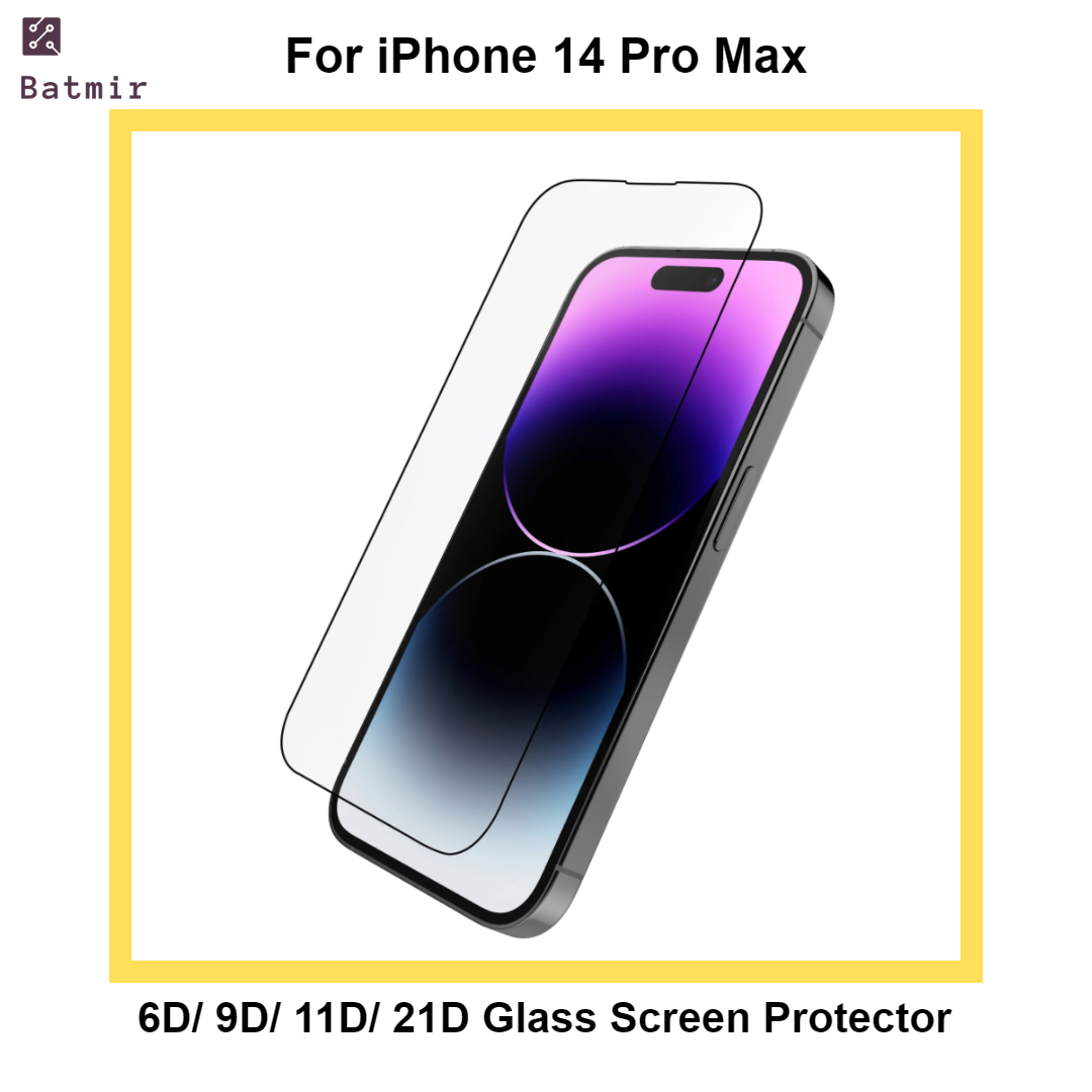 Picture of For Apple iPhone 14 Pro Max Glass Screen Protector 6D/9D/11D/21D 9H Hardness Front Full Screen Protector