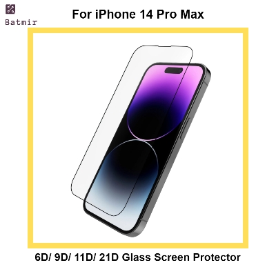 Picture of For Apple iPhone 14 Pro Max Glass Screen Protector 6D/9D/11D/21D 9H Hardness Front Full Screen Protector