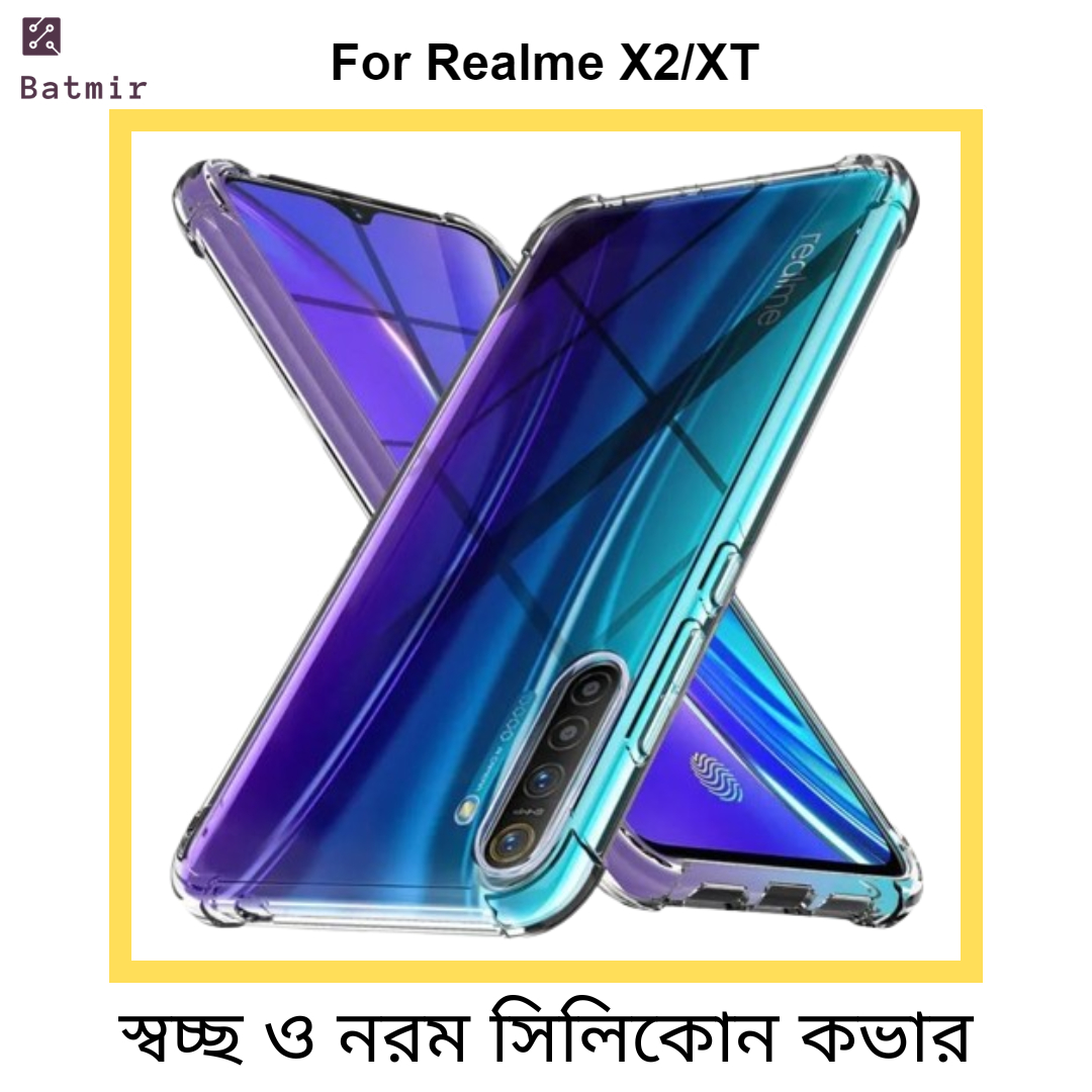 Picture of For Realme X2/ XT Transparent Cover TPU Soft Flexible Airbag Transparent Silicone Case | Back Case Cover For Smartphone