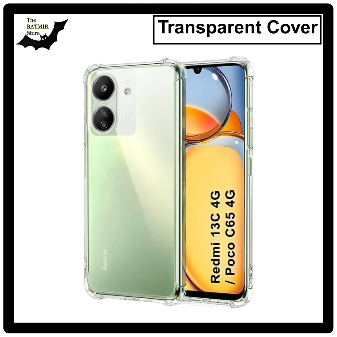 Picture of For Xiaomi Redmi 13C 4G/ Poco C65 Transparent Cover TPU Soft Flexible Airbag Transparent Silicone Case | Back Case Cover For Smartphone