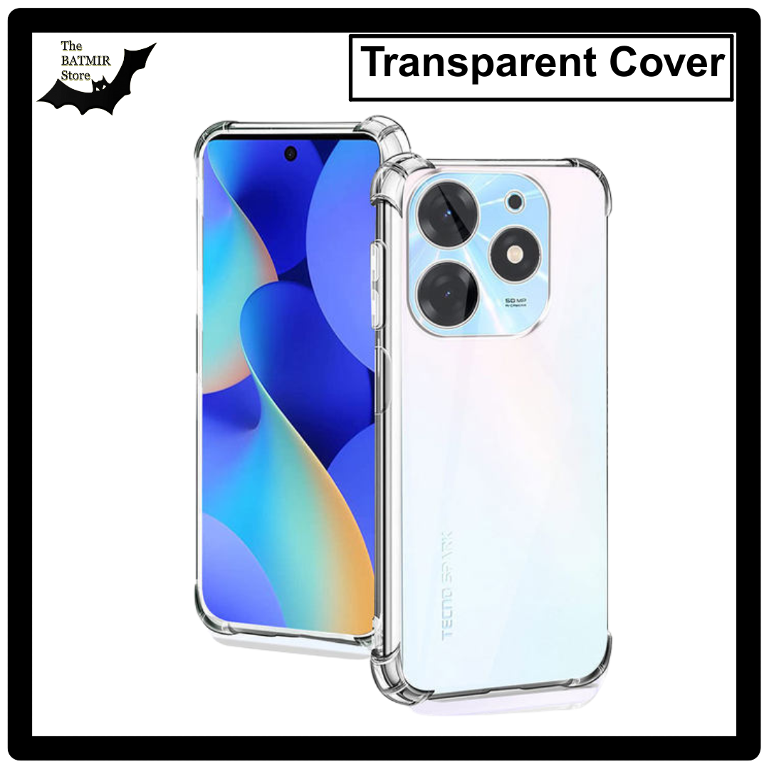 Picture of For Tecno Spark 20 Pro Transparent Cover TPU Soft Flexible Airbag Transparent Silicone Case | Back Case Cover For Smartphone
