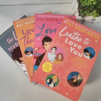 Picture of Ali Hazelwood Bestselling Books Combo (The Love Hypothesis, Love on the Brain, Loathe to Love You & Love Theoretically)