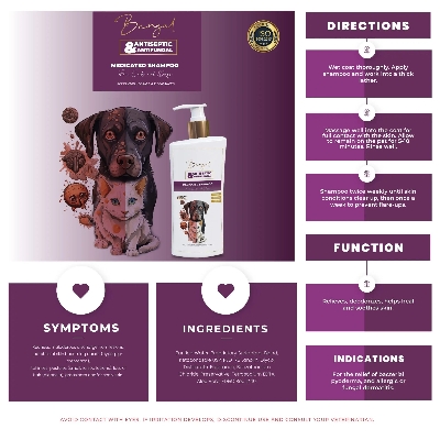 Picture of Bengal Antiseptic & Antifungal Medicated Shampoo For Dogs and Cats With Benzethonium Chloride & Ketoconazole