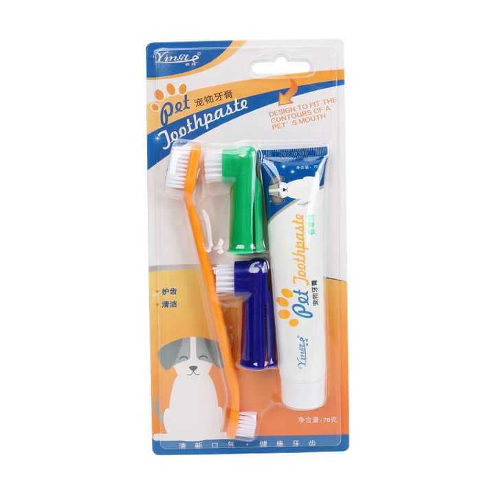 Picture of 1set Pet Toothbrush And Toothpaste Set For Cat And Dog Teeth Cleaning