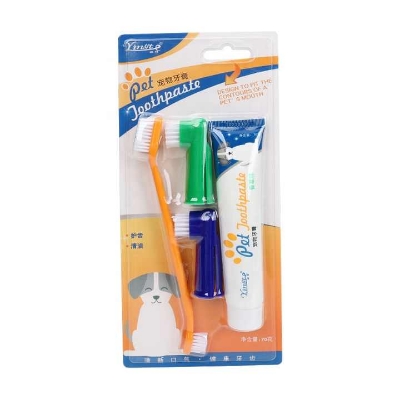 Picture of 1set Pet Toothbrush And Toothpaste Set For Cat And Dog Teeth Cleaning