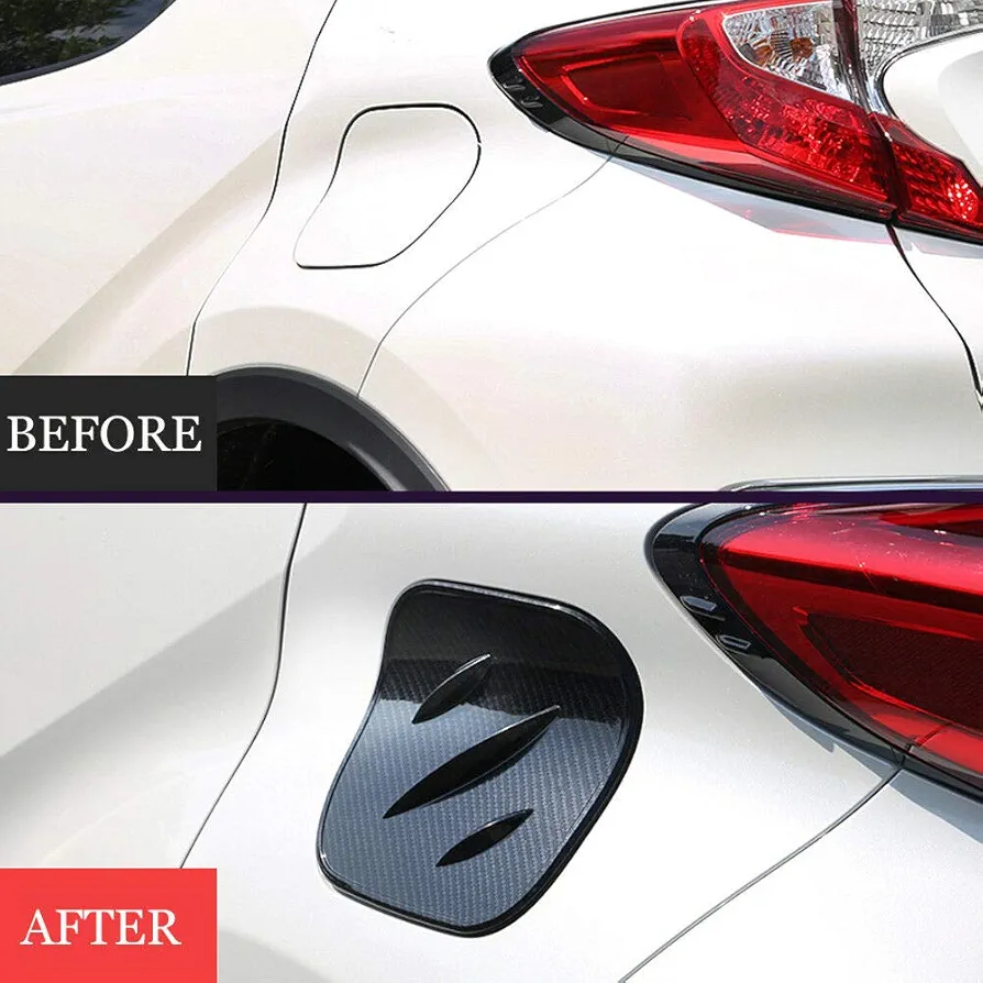 Picture of Carbon Fiber Car Fuel Gas Tank Cap Cover Trim For Toyota C-HR CHR 2017 2018 2019 Exterior Accessories
