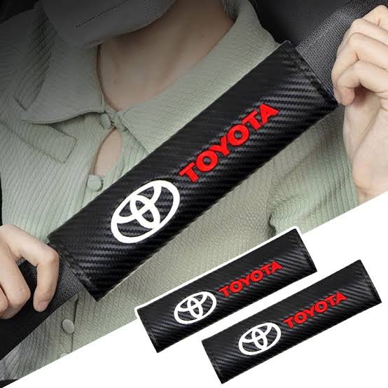 Picture of 2pcs Toyota Carbon fiber Seat belt Shoulder Pads covers