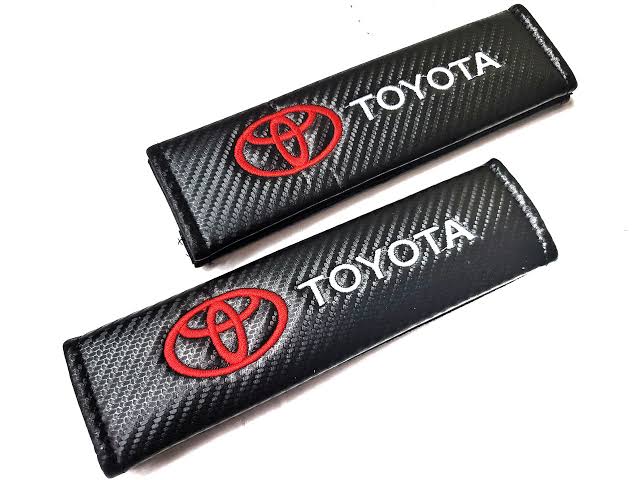 Picture of 2pcs Toyota Carbon fiber Seat belt Shoulder Pads covers