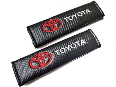 Picture of 2pcs Toyota Carbon fiber Seat belt Shoulder Pads covers