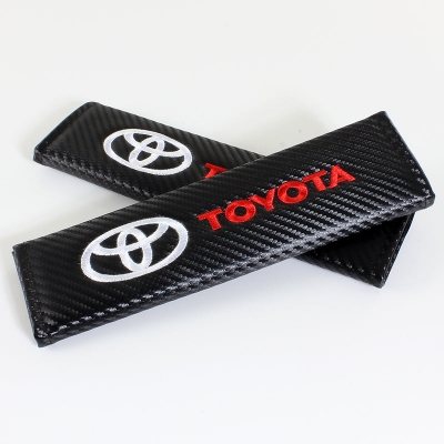Picture of 2pcs Toyota Carbon fiber Seat belt Shoulder Pads covers