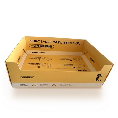 Picture of Portable paper litter box for outgoing travel Foldable Disposable thickened cat toilet pet cat supplies
