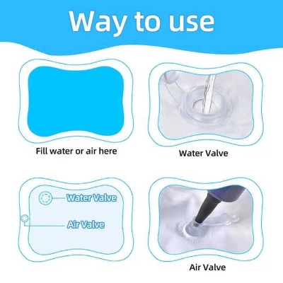 Picture of Summer Cooling Pet Water Bed Ice Pad Sleeping Round Mat For Puppy Dogs Cats Pet Kennel Cool Cold Water Sensory